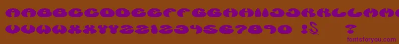 gomarice manzyu Font – Purple Fonts on Brown Background
