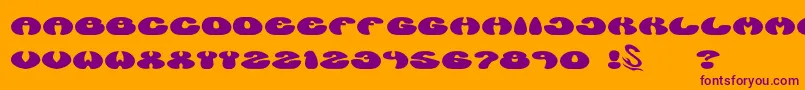 gomarice manzyu Font – Purple Fonts on Orange Background