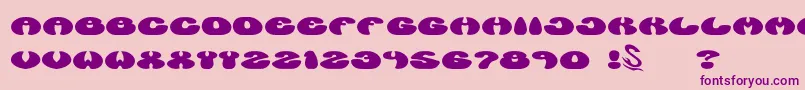 gomarice manzyu Font – Purple Fonts on Pink Background