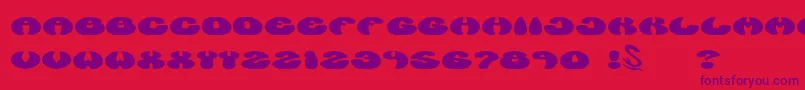 gomarice manzyu Font – Purple Fonts on Red Background