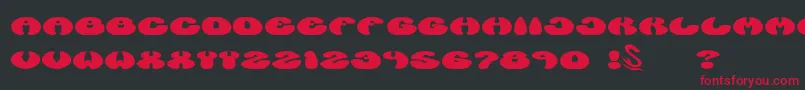 gomarice manzyu Font – Red Fonts on Black Background