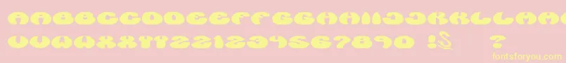 gomarice manzyu Font – Yellow Fonts on Pink Background