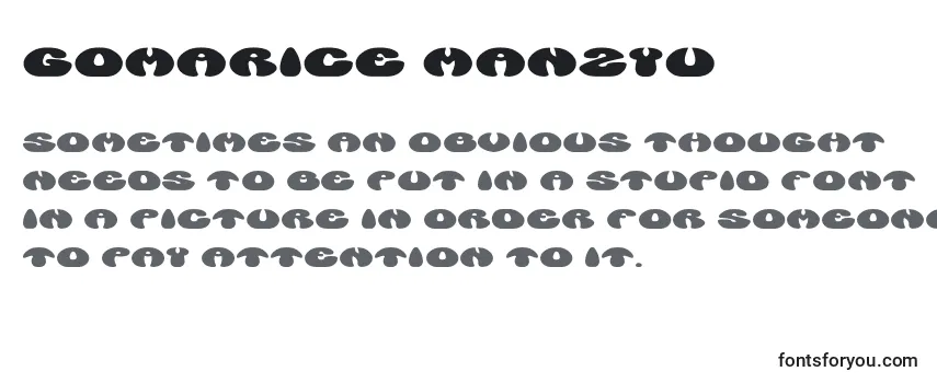 Review of the Gomarice manzyu Font