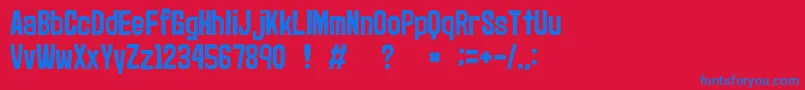 gomarice marker2 Font – Blue Fonts on Red Background