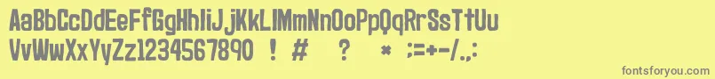gomarice marker2 Font – Gray Fonts on Yellow Background