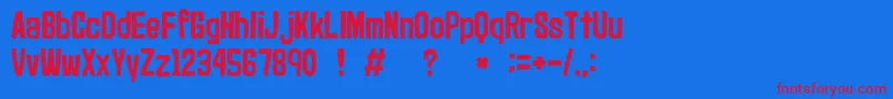 gomarice marker2 Font – Red Fonts on Blue Background