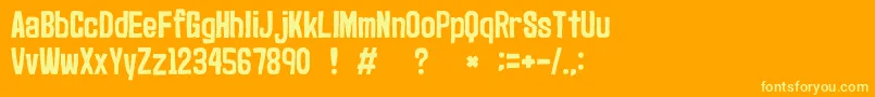 Fonte gomarice marker2 – fontes amarelas em um fundo laranja