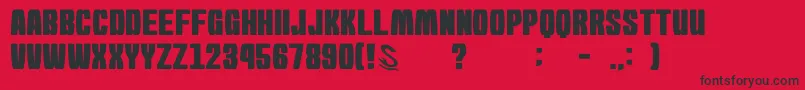 gomarice morning karashi Font – Black Fonts on Red Background
