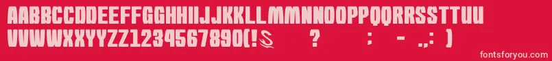 gomarice morning karashi Font – Pink Fonts on Red Background