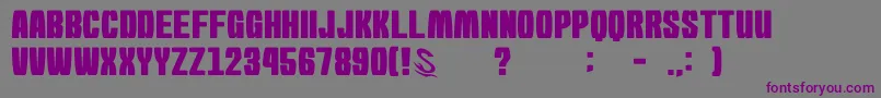 gomarice morning karashi Font – Purple Fonts on Gray Background