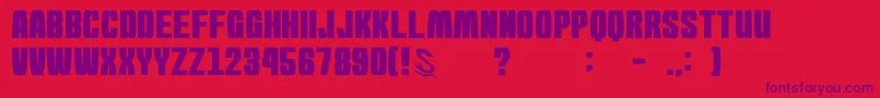 gomarice morning karashi Font – Purple Fonts on Red Background