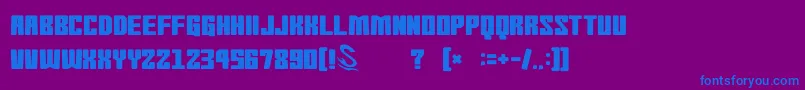 gomarice morning wasabi Font – Blue Fonts on Purple Background