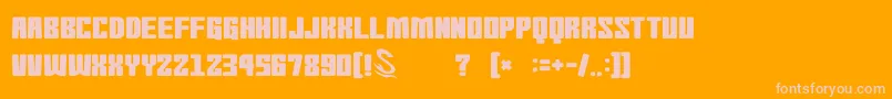 gomarice morning wasabi Font – Pink Fonts on Orange Background