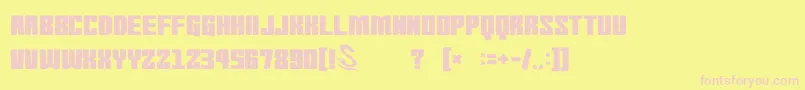 gomarice morning wasabi Font – Pink Fonts on Yellow Background