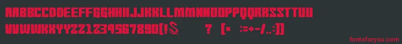 gomarice morning wasabi Font – Red Fonts on Black Background