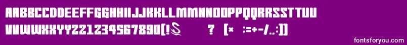 gomarice morning wasabi Font – White Fonts on Purple Background