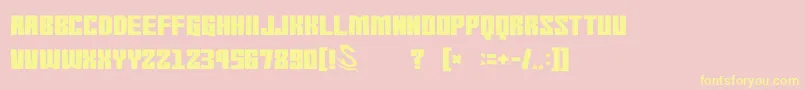 gomarice morning wasabi Font – Yellow Fonts on Pink Background