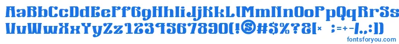 Шрифт gomarice mucha wo minagara milk tea – синие шрифты на белом фоне
