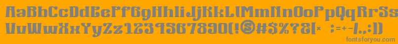 gomarice mucha wo minagara milk tea Font – Gray Fonts on Orange Background