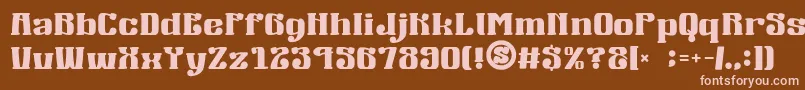 Шрифт gomarice mucha wo minagara milk tea – розовые шрифты на коричневом фоне