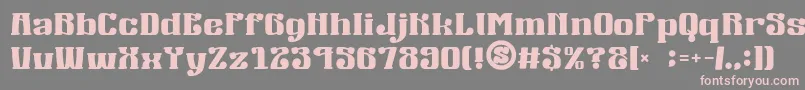 Шрифт gomarice mucha wo minagara milk tea – розовые шрифты на сером фоне