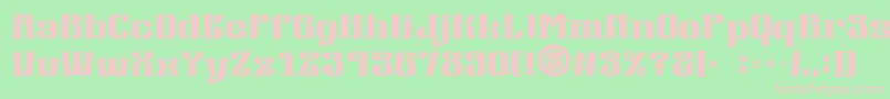 Czcionka gomarice mucha wo minagara milk tea – różowe czcionki na zielonym tle