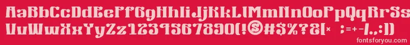 Шрифт gomarice mucha wo minagara milk tea – розовые шрифты на красном фоне