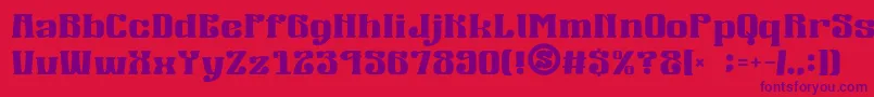 Шрифт gomarice mucha wo minagara milk tea – фиолетовые шрифты на красном фоне