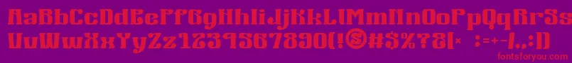 gomarice mucha wo minagara milk tea Font – Red Fonts on Purple Background