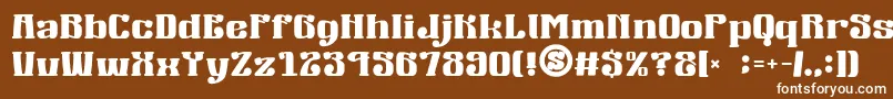 gomarice mucha wo minagara milk tea Font – White Fonts on Brown Background