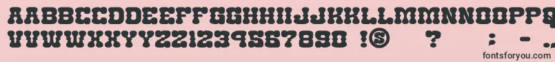gomarice nantoka western-Schriftart – Schwarze Schriften auf rosa Hintergrund