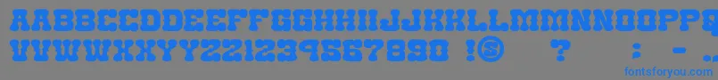 gomarice nantoka western Font – Blue Fonts on Gray Background