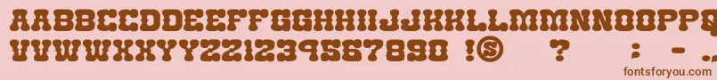 gomarice nantoka western Font – Brown Fonts on Pink Background