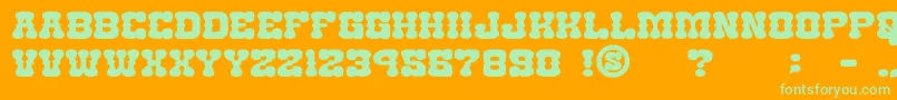 gomarice nantoka western Font – Green Fonts on Orange Background