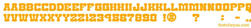 gomarice nantoka western Font – Orange Fonts on White Background