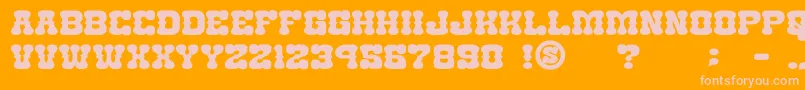 gomarice nantoka western Font – Pink Fonts on Orange Background