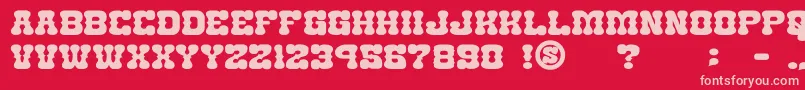 gomarice nantoka western Font – Pink Fonts on Red Background