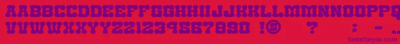 gomarice nantoka western Font – Purple Fonts on Red Background
