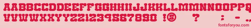 フォントgomarice nantoka western – ピンクの背景に赤い文字