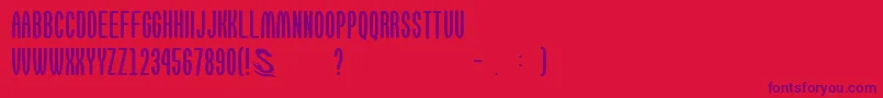 gomarice omotenashi Font – Purple Fonts on Red Background