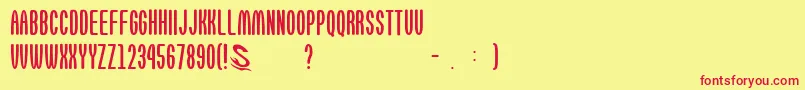 gomarice omotenashi Font – Red Fonts on Yellow Background