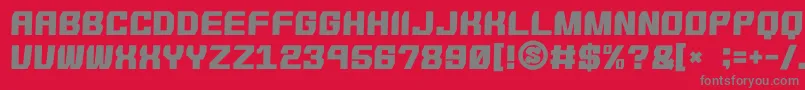 gomarice shmup in the zone Font – Gray Fonts on Red Background