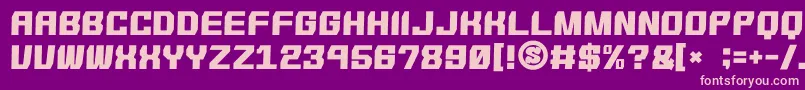 gomarice shmup in the zone Font – Pink Fonts on Purple Background