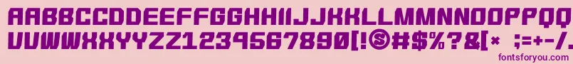 gomarice shmup in the zone Font – Purple Fonts on Pink Background