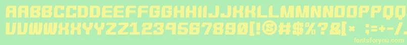 gomarice shmup in the zone Font – Yellow Fonts on Green Background