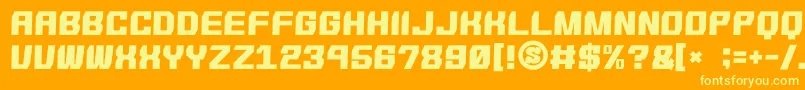 gomarice shmup in the zone Font – Yellow Fonts on Orange Background