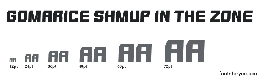 Gomarice shmup in the zone Font Sizes