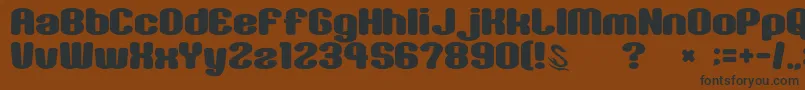gomarice sikakusimen Font – Black Fonts on Brown Background