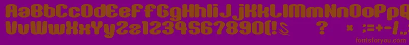 gomarice sikakusimen Font – Brown Fonts on Purple Background