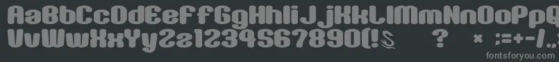 gomarice sikakusimen-fontti – harmaat kirjasimet mustalla taustalla